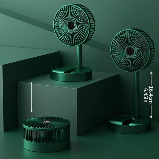 USB Rechargeable High Speed Table Desk Fan Small Desk Table Air Fan with for Travel, Outdoor, Home, Office, Kitchen, Picnic, Kids -Adjustable