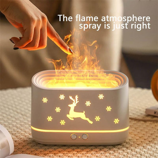 Humidifier Aroma Scent Diffuser | Essential Oil Living Room Fire Flame Diffuser Smoke Machine Home, Office, Restaurant & Gym Cool Mist Humidifier