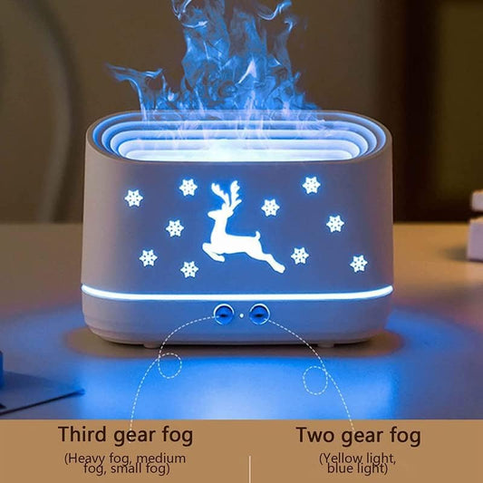 Humidifier Aroma Scent Diffuser | Essential Oil Living Room Fire Flame Diffuser Smoke Machine Home, Office, Restaurant & Gym Cool Mist Humidifier