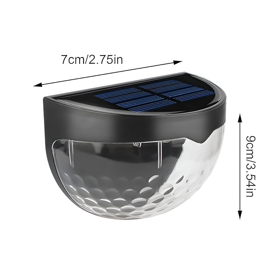 Solar Outdoor Lights - LED Fence & Deck Lights | Waterproof Solar Lights for Garden, Patio, Pathway, Wall, Stair & Yard Decoration,Balconies, Automatic Day Off & Night On Function (Pack of 2)