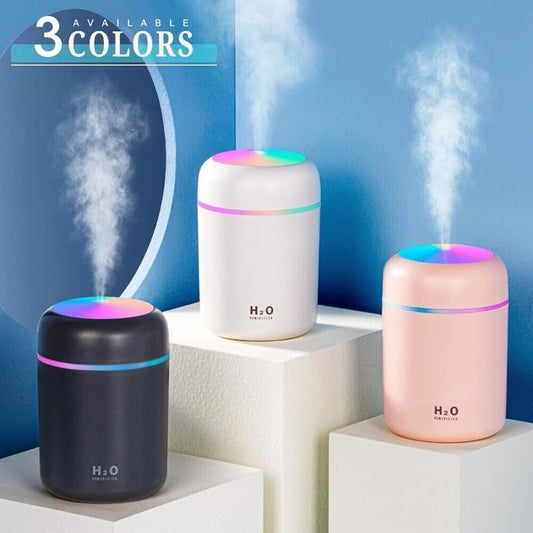 CoralTribe Cool Mist Humidifier & Aroma Diffuser: Enhance Your Environment with Colorful Ambient Lighting - Perfect for Home, Office, and Car