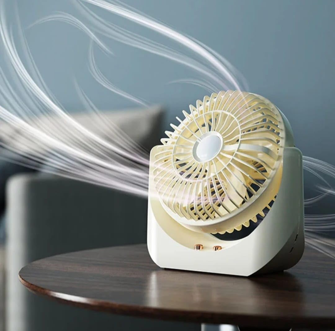 Table fan Powerful Rechargeable Table Fan with LED Light, Table Fan for Home, Table Fans, Table Fan for Office Desk, Table Fan High Speed, Table Fan For Kitchen , Multicolor