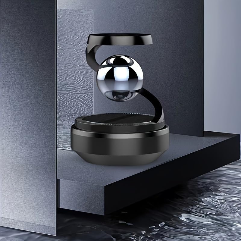 Solar Aromatherapy Car Air Freshener | Dashboard Rotating Perfume Diffuser | Solar-Powered Auto Deodorizer | Refillable & Long-Lasting Fragrance | Elegant Car Interior Decoration